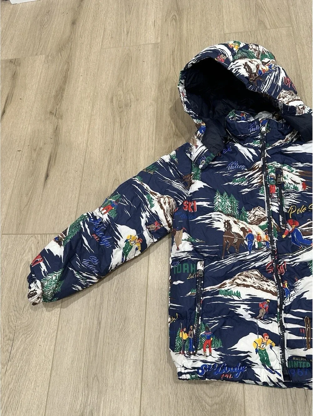 Polo Ralph Lauren Kids Ski-Print Water-Repellent Down Jacket M 10-12
